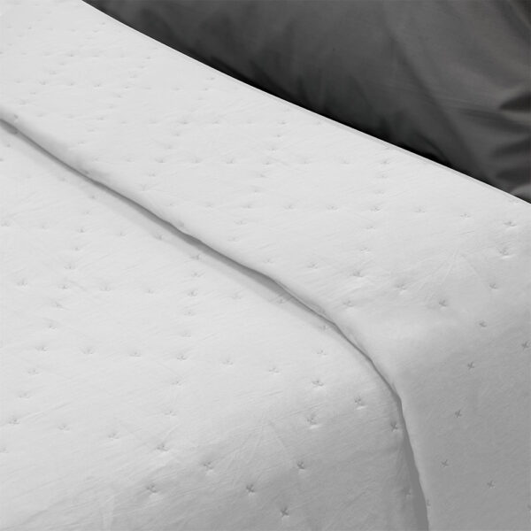 LINO ΚΟΥΒΕΡΛΙ LIPE OFF WHITE 220X240 100% Microfiber - Image 2