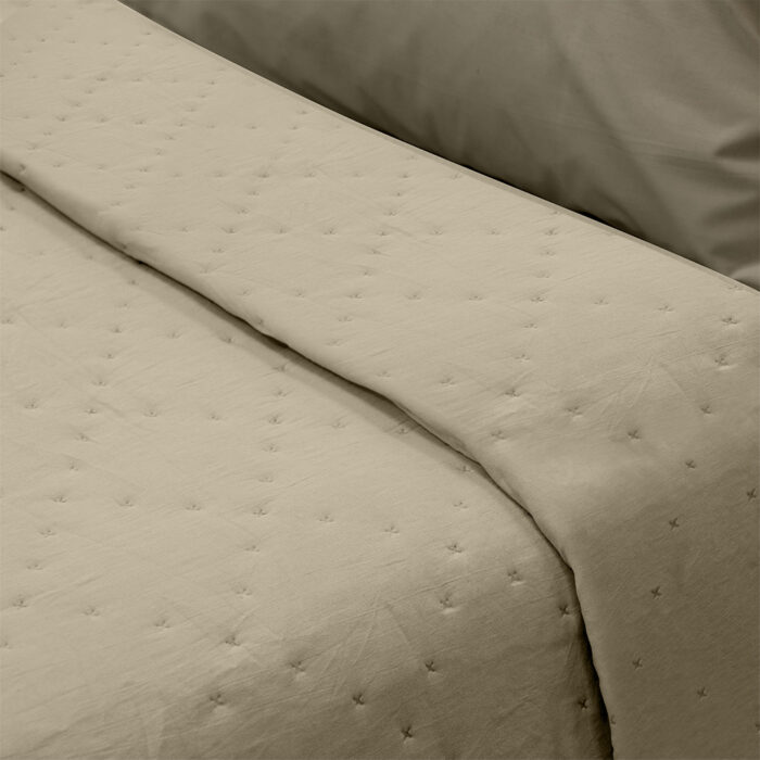 LINO ΚΟΥΒΕΡΛΙ LIPE BEIGE 220X240 100% Microfiber - Image 2