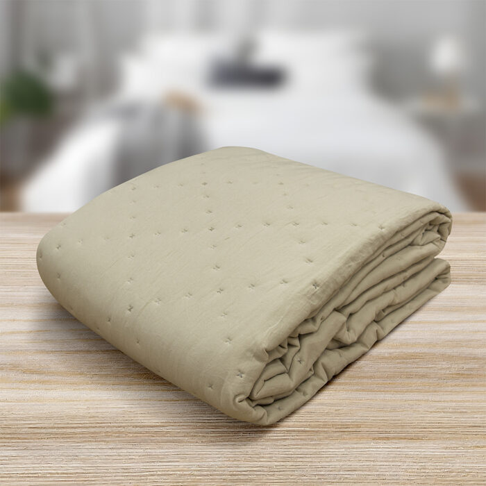 LINO ΚΟΥΒΕΡΛΙ LIPE BEIGE 220X240 100% Microfiber - Image 4
