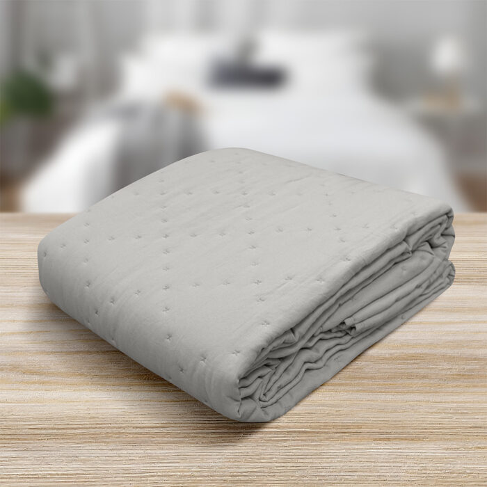 LINO ΚΟΥΒΕΡΛΙ LIPE GRAY 220X240 100% Microfiber - Image 4