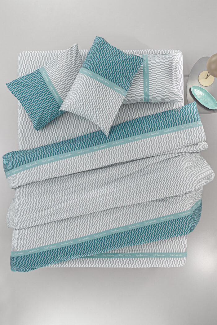 1110092225100.jpg Σετ 4τμχ. Σεντόνια Status Petrol 270x265 της Guy Laroche (Cotton 100%) - Image 1