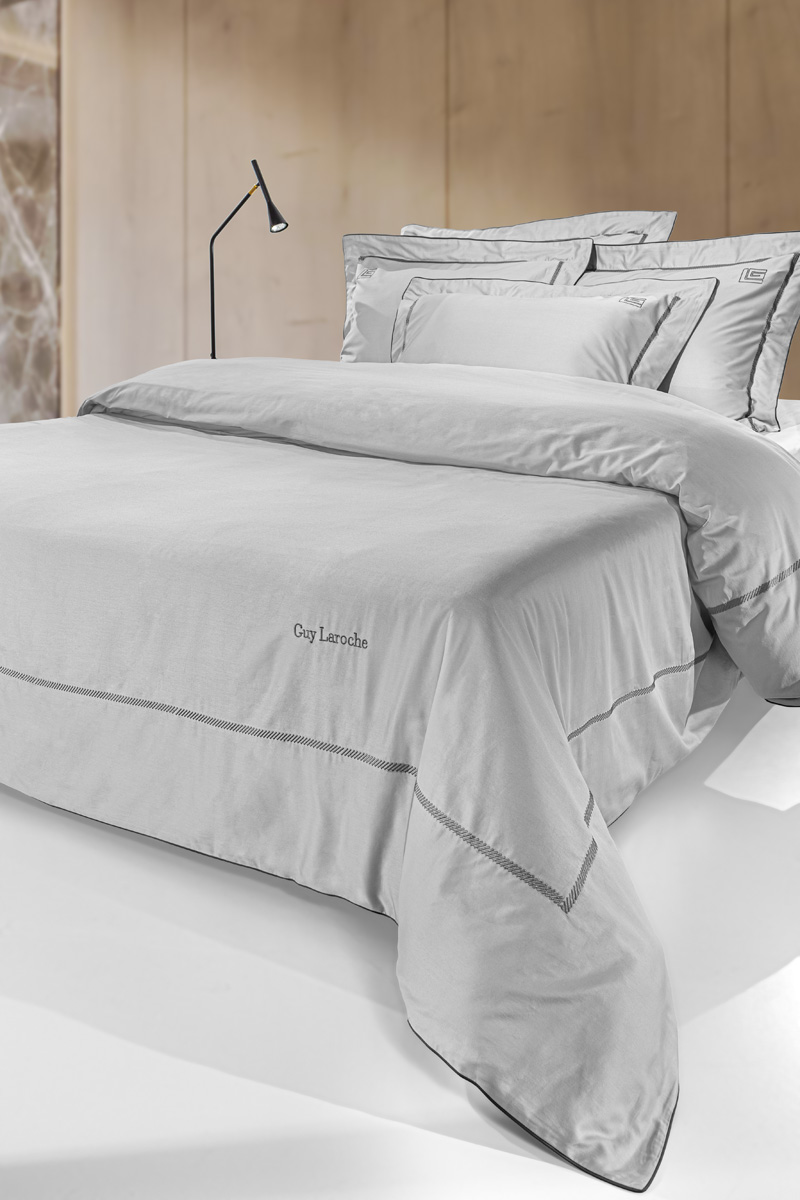 1112086225005.jpg Σετ 3τμχ Παπλωματοθήκη Elite Anthracite/Silver 250x240 της Guy Laroche (Cotton satin 100%) - Image 1