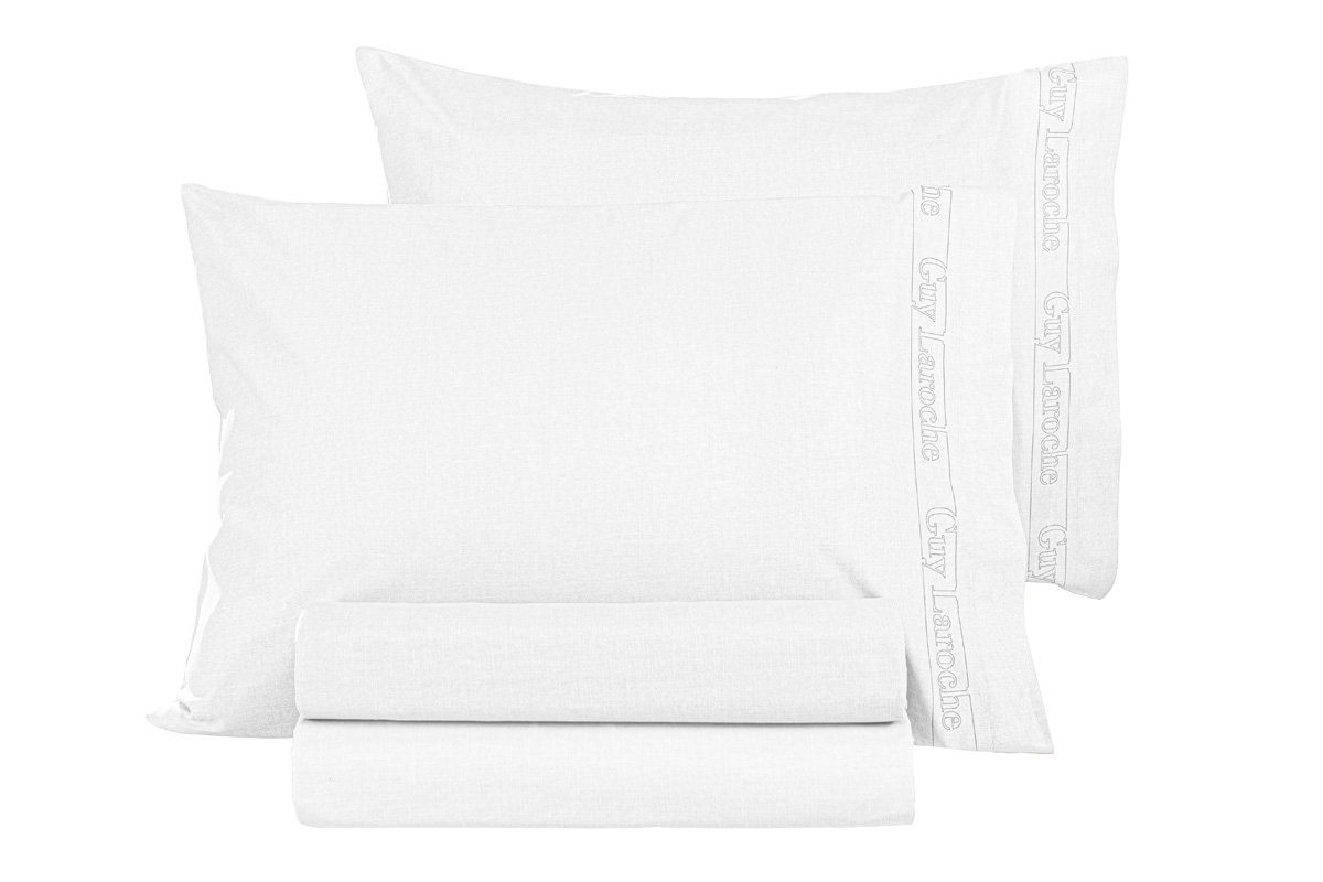1117092225063.jpg Ζεύγος Μαξιλαροθήκες Color Plus White 50x70 της Guy Laroche (Cotton 100%) - Image 1