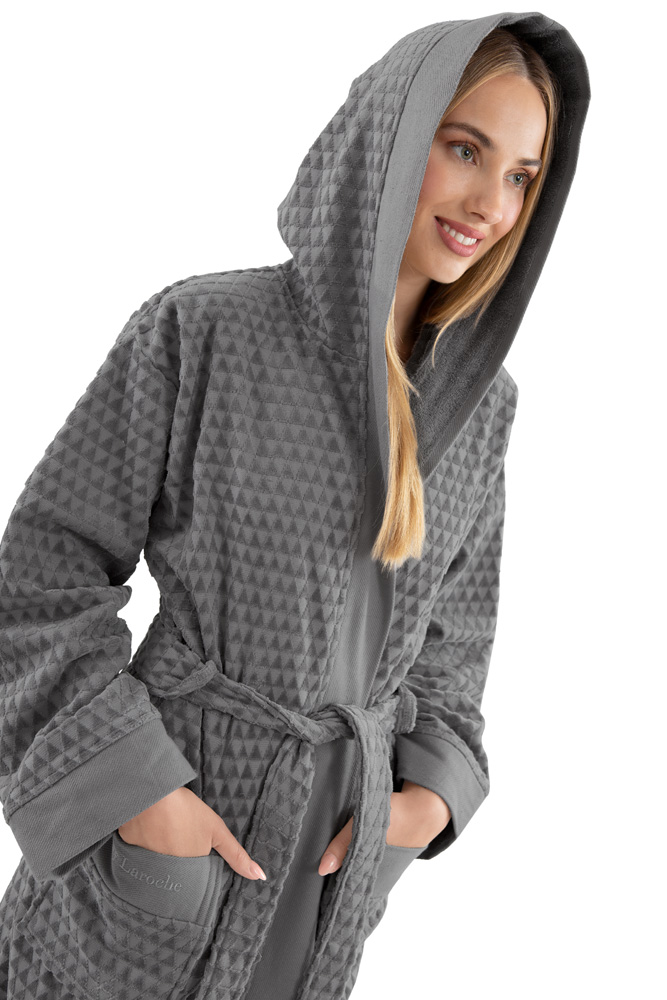 1131090212305.jpg Μπουρνούζι Tokyo Anthracite X.Large της Guy Laroche (Cotton 100%) - Image 1