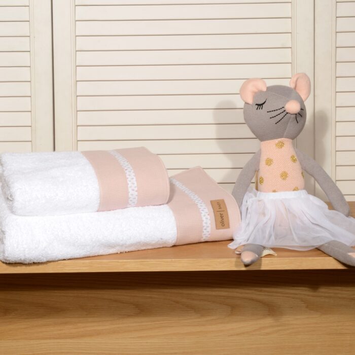 Σετ πετσέτες 2 τεμ 100% βαμβάκι 450 γρμ/τμ 30x50 & 70x120 Design 402 Oliver Baby της Oliver Baby - Image 1