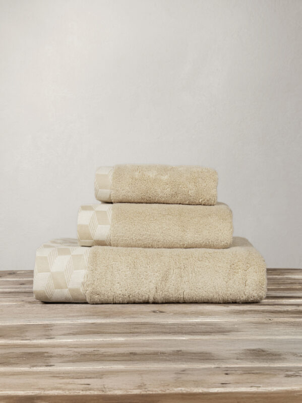 Πετσέτα 90x145 Luxe - Mustard Beige της Nima Home 100% Cotton, 600 gsm Μπάνιου 90x145