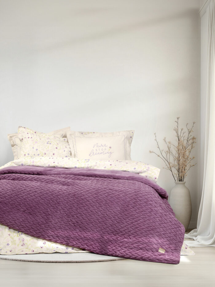 Κουβέρτα/Πάπλωμα Υπέρδιπλο 220x240 - Muffle Mauve της Nima Home 100% Polyester Υπέρδιπλo 220x240 - Image 1