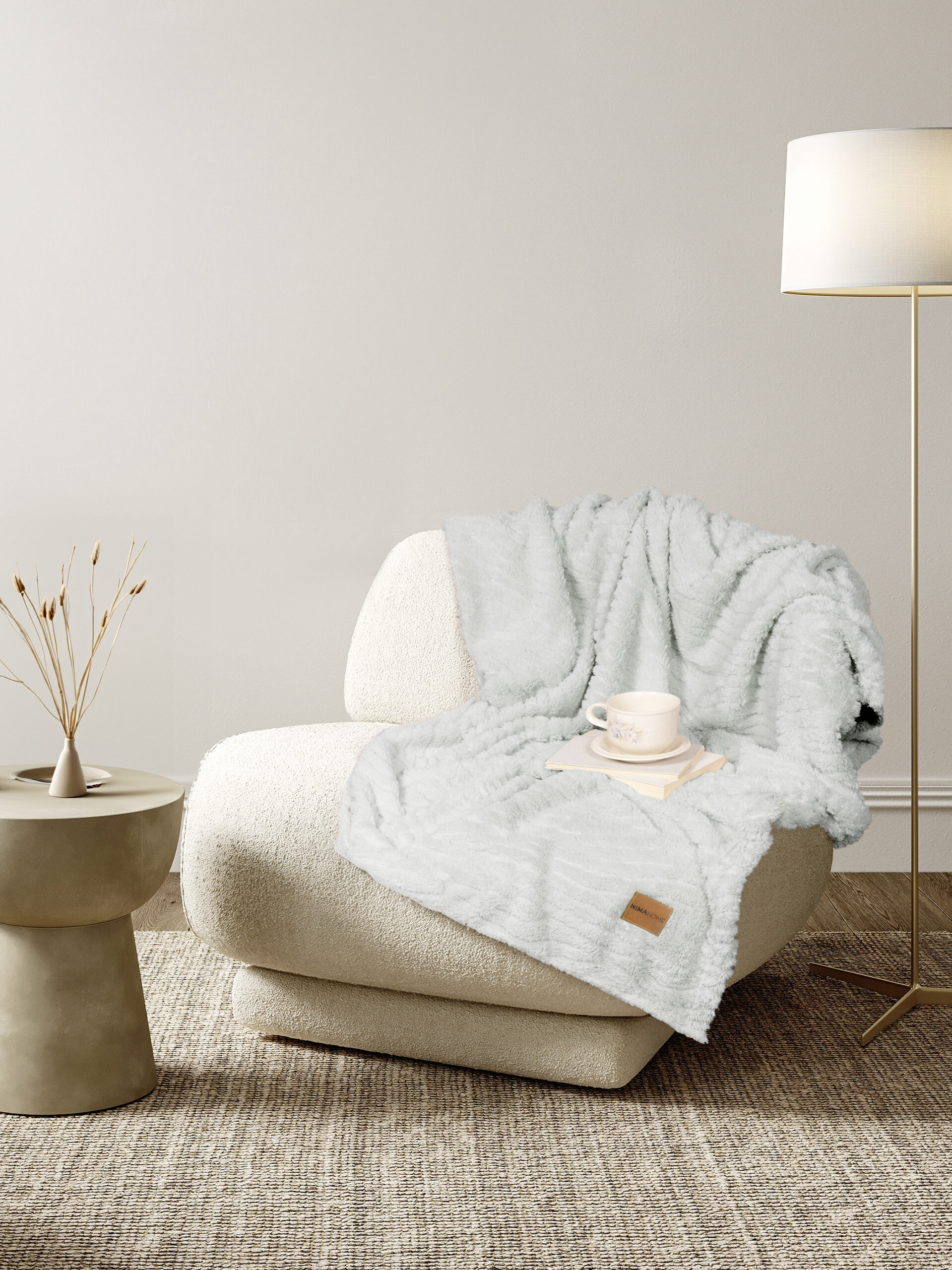 5206482168398-14.jpg Κουβέρτα καναπέ 130x170 - Serenus Gray της Nima Home 100% Polyester Ριχτάρι/Κουβέρτα καναπέ 130x170 - Image 1