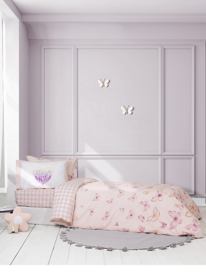 Σετ Παπλωματοθήκη Μονή - Bettina της Nima Kids 100% Cotton, 144 T.C. Μονή (1 x 160x240 + 1 Μαξιλαροθήκη 52x72) - Image 1