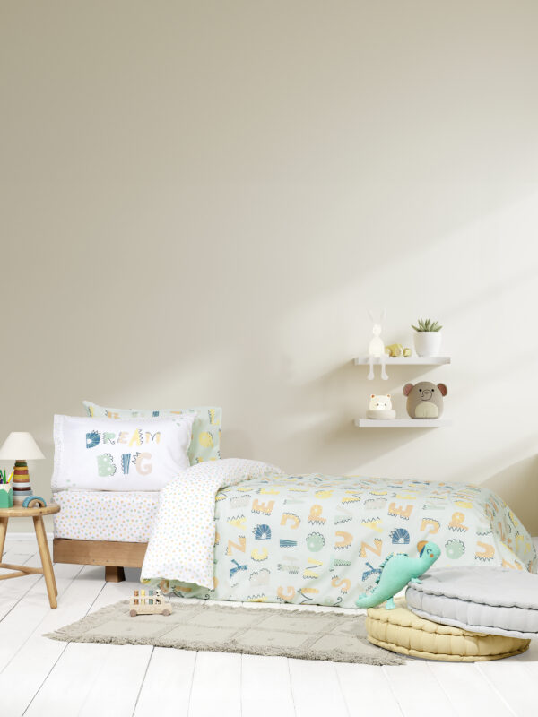 Σετ Σεντόνια Μονά - Dream Big της Nima Kids 100% Cotton, 144 T.C. Μονά (2 x 170x255 + 1 Μαξιλαροθήκη 52x72)