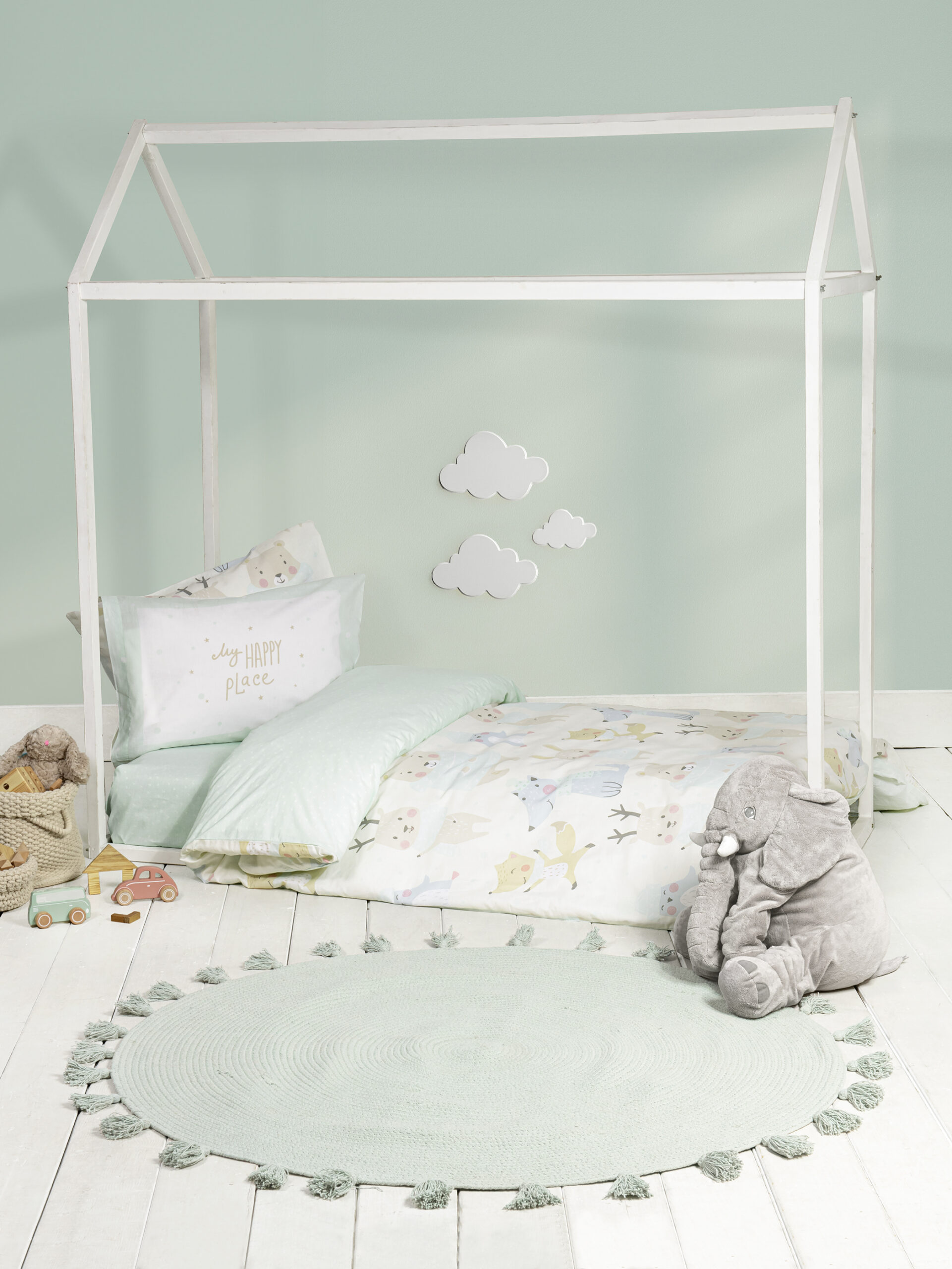 5206482171466-4.jpg Σετ Παπλωματοθήκη Μονή - Happy Place της Nima Kids 100% Cotton, 144 T.C. Μονή (1 x 160x240 + 1 Μαξιλαροθήκη 52x72) - Image 1