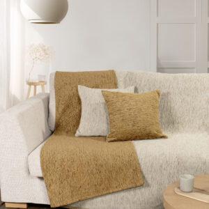 Ριχτάρι διπλής όψης 180x350 - Caldo Beige/Gold της Nima Home 80% Chenille / 20% Cotton Τετραθέσιος 180x350