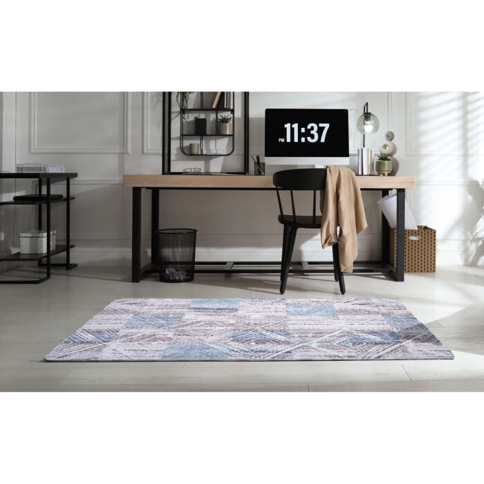 Χαλί Monza 8070/110 εκρού μπεζ μπλε ρόμβοι - 1,70x2,40 Colore Colori - Image 6