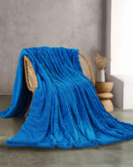 JOLLEIN - ΚΟΥΒΕΡΤΑ JACQUARD FLANNEL ΜΕ SHERPA ΦΟΥΞΙΑ ΥΠΕΡΔΙΠΛΟ (220Χ240) Rythmos - Image 5
