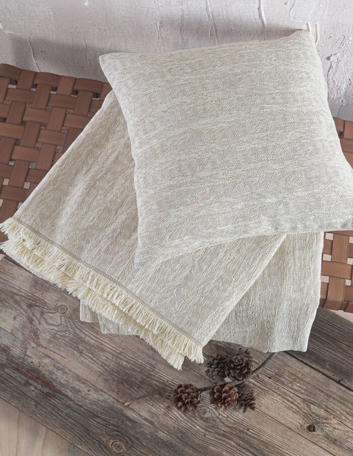 APERTIUS - ΡΙΧΤΑΡΙ 40X40 ΓΚΡΙ-ΚΑΦΕ 40X40 50% Chenille acrylic - 25% βαμβάκι - 25% Pol Rythmos - Image 4