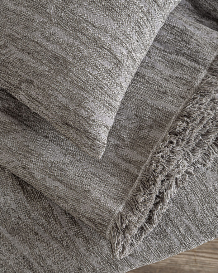 APERTIUS ΓΚΡΙ-ΚΑΦΕ - ΜΑΞΙΛΑΡΟΘΗΚΗ 40X40 50% Chenille acrylic - 25% βαμβάκι - 25% Pol Rythmos - Image 3