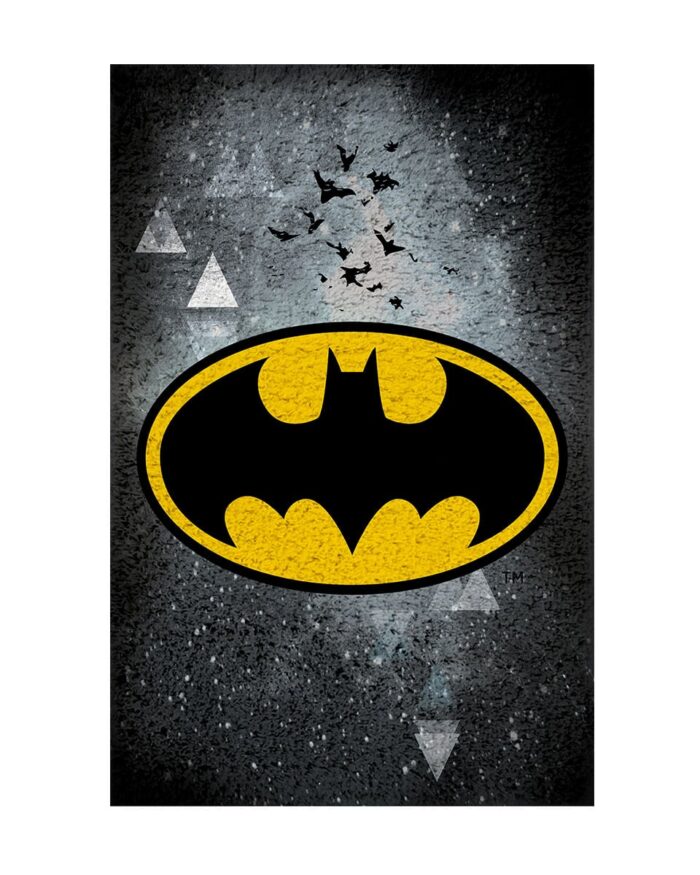 Παιδικό Χαλί Batman Logo Warner Bros σε 2 Διαστάσεις 55x85cm Γκρι της Pennie - Image 2