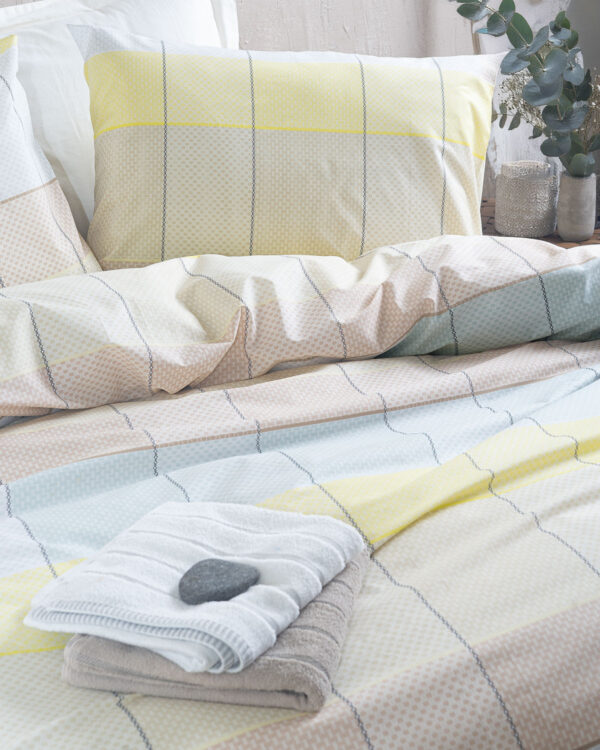 COLETTE ΚΙΤΡΙΝΟ ΓΑΛΑΖΙΟ - ΣΕΤ ΣΕΝΤΟΝΙΑ NEXT KING SIZE (260X280) KING SIZE (260X280) 50% ΒΑΜΒΑΚΙ - 50% ΠΟΛΥΕΣΤΕΡΑΣ Rythmos - Image 4