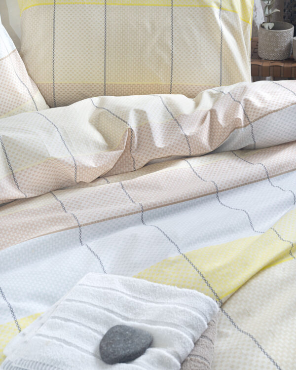 COLETTE ΚΙΤΡΙΝΟ ΓΑΛΑΖΙΟ - ΣΕΤ ΣΕΝΤΟΝΙΑ NEXT KING SIZE (260X280) KING SIZE (260X280) 50% ΒΑΜΒΑΚΙ - 50% ΠΟΛΥΕΣΤΕΡΑΣ Rythmos - Image 2