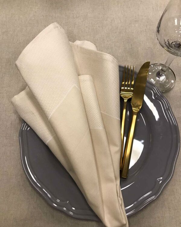 Βαμβακερή Μπεζ Πετσέτα Φαγητού Catering Ζακάρ Φάσα Gourmet 52x52cm 52x52cm Μπεζ της Pennie