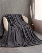 HARMONIE - ΚΟΥΒΕΡΤΑ JACQUARD FLANNEL ΦΟΥΞΙΑ ΥΠΕΡΔΙΠΛΟ (220Χ240) Rythmos - Image 2