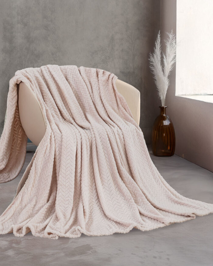 HARMONIE - ΚΟΥΒΕΡΤΑ JACQUARD FLANNEL ΓΚΡΙ ΥΠΕΡΔΙΠΛΟ (220Χ240) Rythmos - Image 3