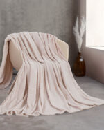 HARMONIE - ΚΟΥΒΕΡΤΑ JACQUARD FLANNEL ΜΠΕΖ ΥΠΕΡΔΙΠΛΟ (220Χ240) Rythmos