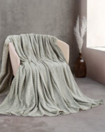 HARMONIE - ΚΟΥΒΕΡΤΑ JACQUARD FLANNEL ΓΚΡΙ ΥΠΕΡΔΙΠΛΟ (220Χ240) Rythmos