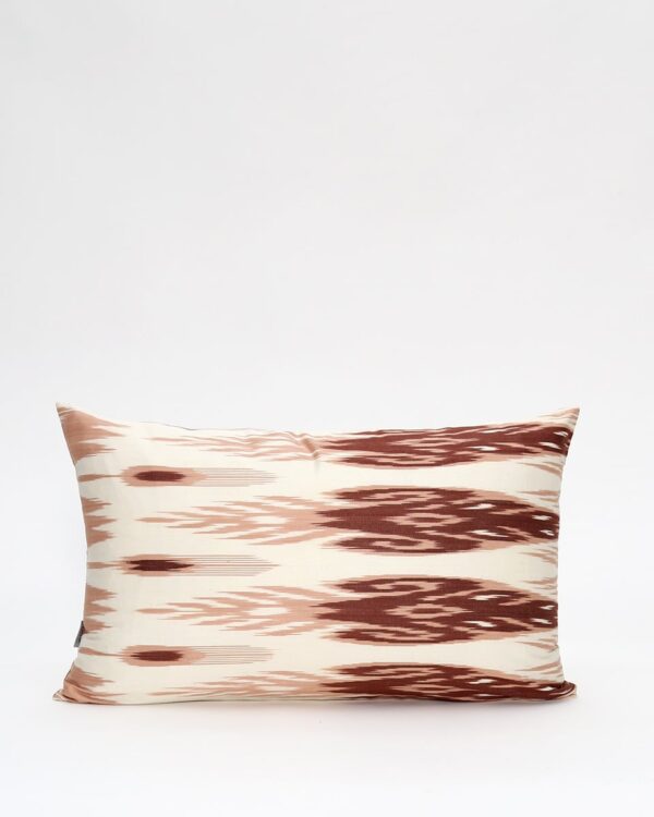 Διακοσμητική Μαξιλαροθήκη Αργαλειού Boho Ikat 35x60cm Καφέ της Pennie