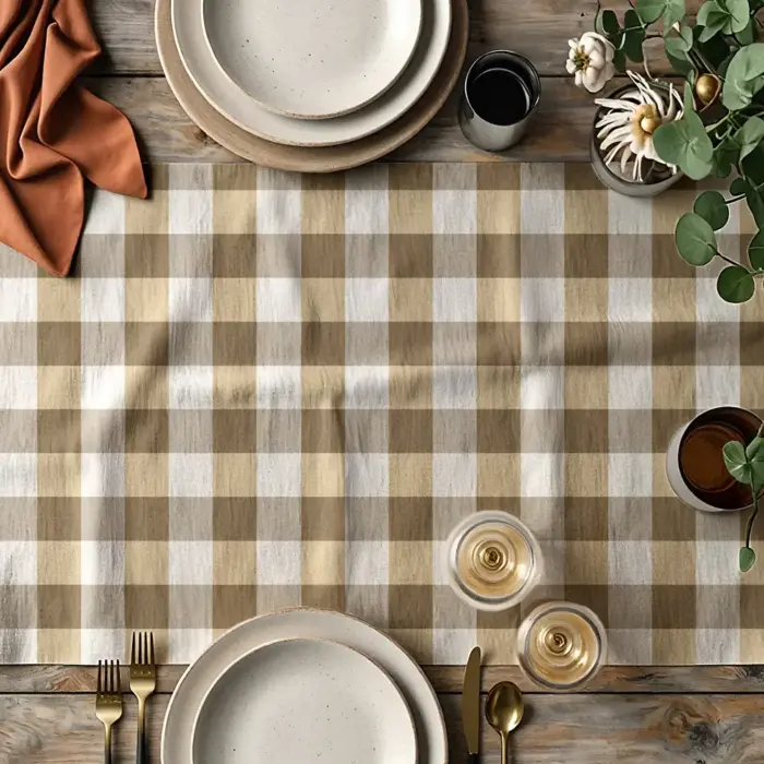 Καρέ Ibiza 90 x 90 cm  70% Βαμβάκι - 30% Πολυέστερ Κόκκινο BOREA - Image 2