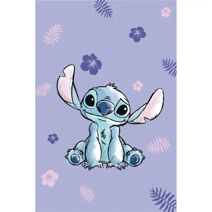 Κουβέρτα Flannel Stitch 100 x 150 cm  100% Πολυέστερ Λιλά BOREA - Image 3
