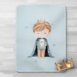 Κουβέρτα Κούνιας Little King 100 x 140 cm  100% Πολυέστερ Πετρόλ BOREA