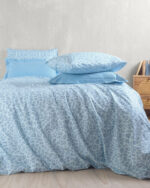 NALA ΜΠΛΕ - ΣΕΤ ΣΕΝΤΟΝΙΑ NOVA ΗΜΙΔΙΠΛΟ ΜΕ ΛΑΣΤΙΧΟ (160X260, 105X205+25) ΗΜΙΔΙΠΛΟ ΜΕ ΛΑΣΤΙΧΟ (160X260, 105X205+25) 100% ΒΑΜΒΑΚΙ Rythmos - Image 4