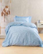 NALA ΜΠΛΕ - ΣΕΤ ΣΕΝΤΟΝΙΑ NOVA ΗΜΙΔΙΠΛΟ ΜΕ ΛΑΣΤΙΧΟ (160X260, 105X205+25) ΗΜΙΔΙΠΛΟ ΜΕ ΛΑΣΤΙΧΟ (160X260, 105X205+25) 100% ΒΑΜΒΑΚΙ Rythmos - Image 5