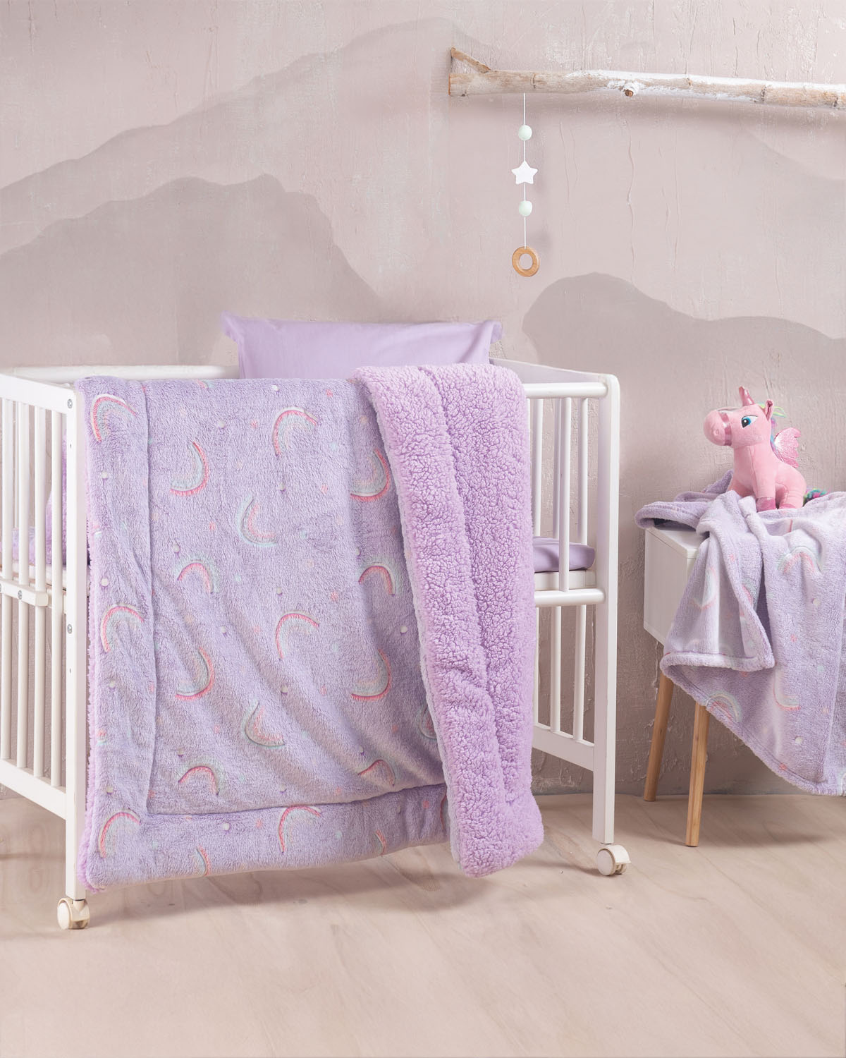nelie_fur_kid6.jpg NELIE - ΚΟΥΒΕΡΤΟΠΑΠΛΩΜΑ ΚΟΥΝΙΑΣ LUMINUS (flannel fleece) 110X140 Rythmos - Image 1