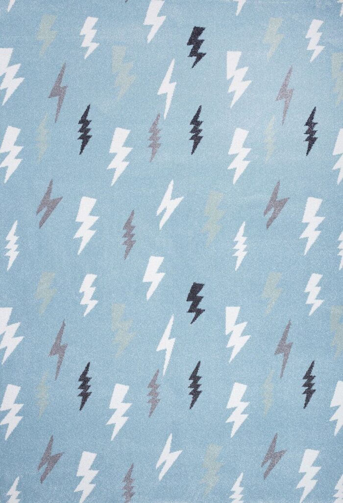 Παιδικό χαλί Diamond kids 8471/230 γαλαζοπράσινο με κεραυνούς - 3x4 Colore Colori - Image 1