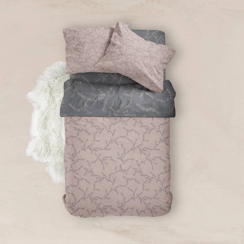 paplwmatothhkh-emprime-nest-1.webp Παπλωματοθήκη Εμπριμέ Nest Μονή 160 x 240 cm 100% Βαμβάκι Ροζέ BOREA - Image 1