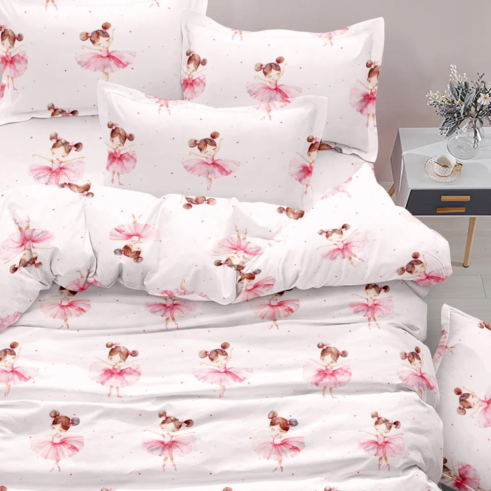 paplwmatothhkh-set-balletto-monh.webp Παπλωματοθήκη Σετ Balletto Μονή 160 x 240 cm + 50 x 70 cm 100% Βαμβάκι Ροζ BOREA - Image 1