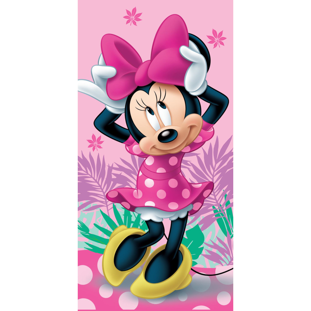 petseta-thalasshs-vamvakerh-veloudinh-minnie-bow-1.jpg Πετσέτα Θαλάσσης Βαμβακερή Βελούδινη Minnie Bow 320gsm 70 x 140 cm 100% Βαμβακερό Ροζ BOREA - Image 1