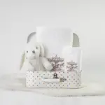 Πετσέτες Σετ 2ΤΜΧ Carousel Λευκό-Ροζ 70 x 120 / 30 x 50 cm  100% Βαμβάκι Λευκό-Ροζ BOREA - Image 2