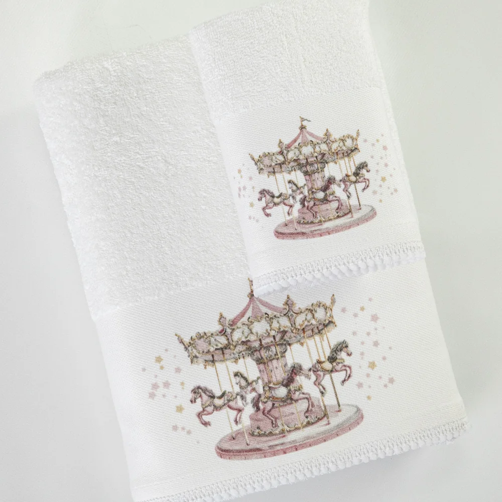 petsetes-set-2tmx-carousel-leuko-roz-leptomereia.webp Πετσέτες Σετ 2ΤΜΧ Carousel Λευκό-Ροζ 70 x 120 / 30 x 50 cm 100% Βαμβάκι Λευκό-Ροζ BOREA - Image 1