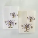 Πετσέτες Σετ 2ΤΜΧ Magic Garden Λευκό 70 x 120 / 30 x 50 cm  100% Βαμβάκι Λευκό BOREA - Image 5