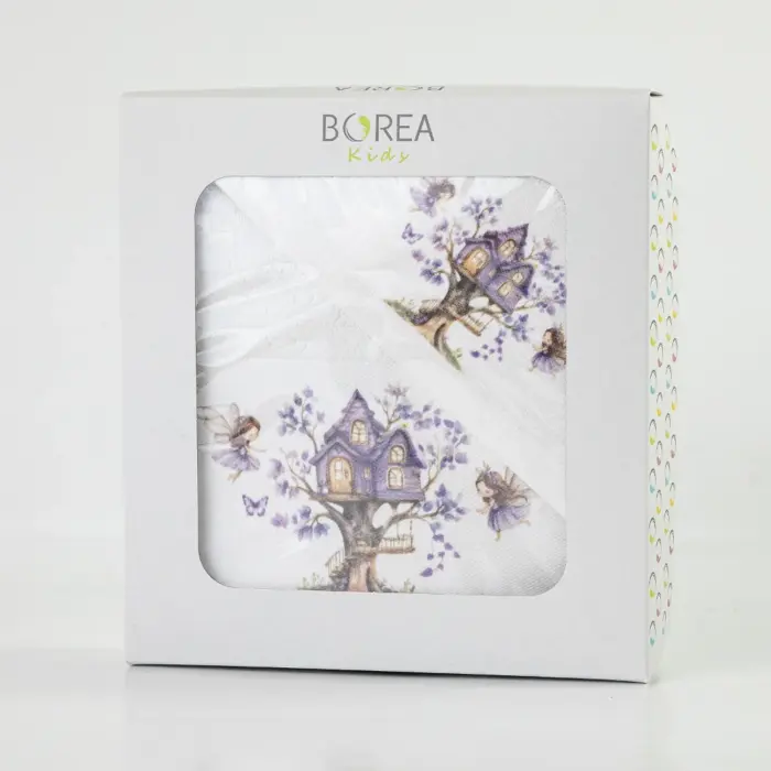 Πετσέτες Σετ 2ΤΜΧ Magic Garden Λευκό 70 x 120 / 30 x 50 cm  100% Βαμβάκι Λευκό BOREA - Image 4