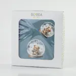 Πετσέτες Σετ 2ΤΜΧ Snowball 70 x 120 / 30 x 50 cm  100% Βαμβάκι Πετρόλ BOREA - Image 4