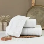 Πετσέτες Σετ 3ΤΜΧ Ηλέκτρα 70 x 140 / 50 x 90 / 30 x 50 cm  100% Βαμβάκι Εκρού BOREA