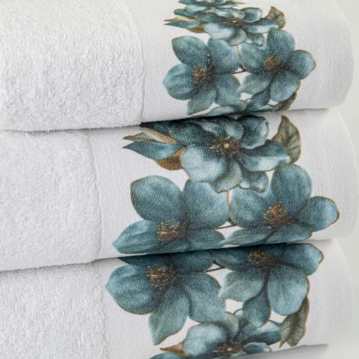 Πετσέτες Σετ 3ΤΜΧ Emerald 70 x 140 / 50 x 90 / 30 x 50 cm  100% Βαμβάκι Εκρού BOREA - Image 3