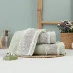 Πετσέτες Σετ 3ΤΜΧ Era 70 x 140 / 50 x 90 / 30 x 50 cm  100% Βαμβάκι Πούδρα BOREA - Image 2