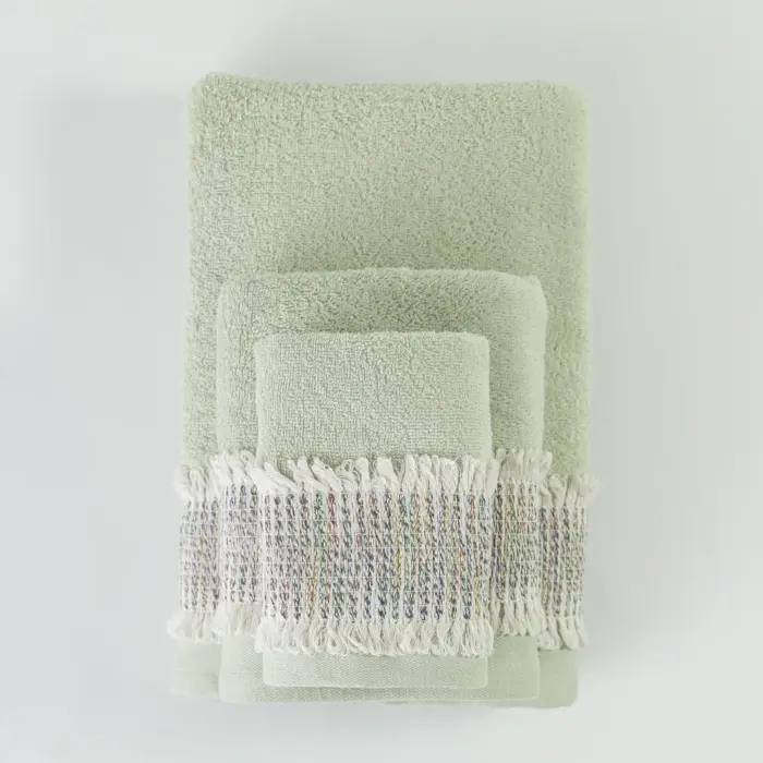 Πετσέτες Σετ 3ΤΜΧ Era 70 x 140 / 50 x 90 / 30 x 50 cm  100% Βαμβάκι Πούδρα BOREA - Image 12