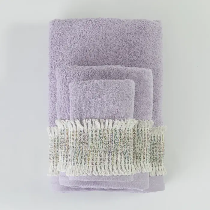 Πετσέτες Σετ 3ΤΜΧ Era 70 x 140 / 50 x 90 / 30 x 50 cm  100% Βαμβάκι Πούδρα BOREA - Image 9