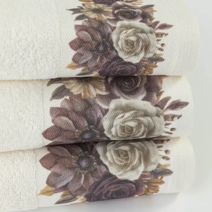 petsetes-set-3tmx-gerbera-ekrou-leptomereia.webp Πετσέτες Σετ 3ΤΜΧ Gerbera 70 x 140 / 50 x 90 / 30 x 50 cm  100% Βαμβάκι Εκρού BOREA - Image 3